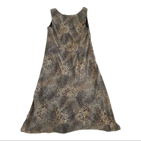 Studio I Vintage Animal Print Sleeveless Round Neck Shift Maxi Dress SZ 16W EUC - Picture 14 of 14